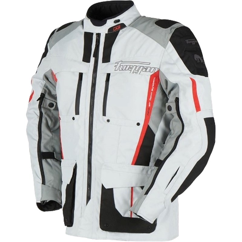 Furygan Brevent 3-in-1 motorjas wit-grijs-rood-zwart uitverkoop