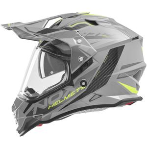 Enduro motorhelm NOX N312 Track grijs-fluogeel