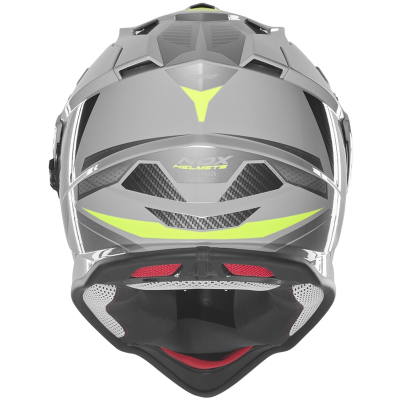 Enduro motorhelm NOX N312 Track grijs-fluogeel