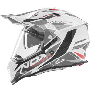 Enduro motorhelm NOX N312 Track wit-rood