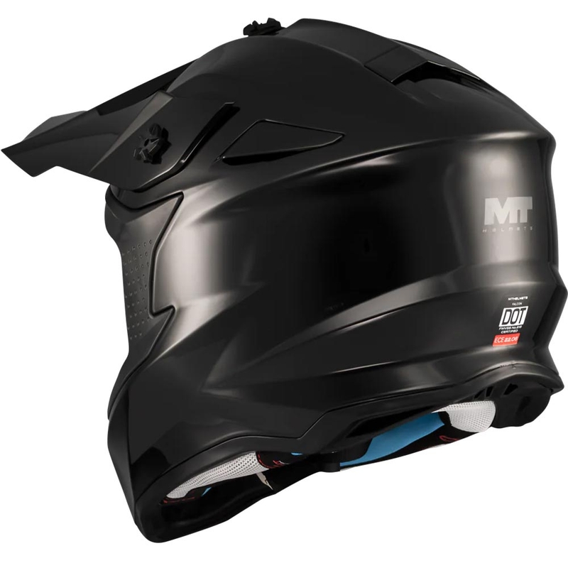 Motocrosshelm MT Falcon S Pure A1 matzwart