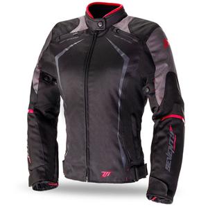 Dames motorjas SEVENTY DEGREES SD-JR49 zwart-rood