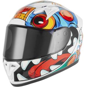 Kinder integraal motorhelm NOX N731 Scrappy wit-multicolor