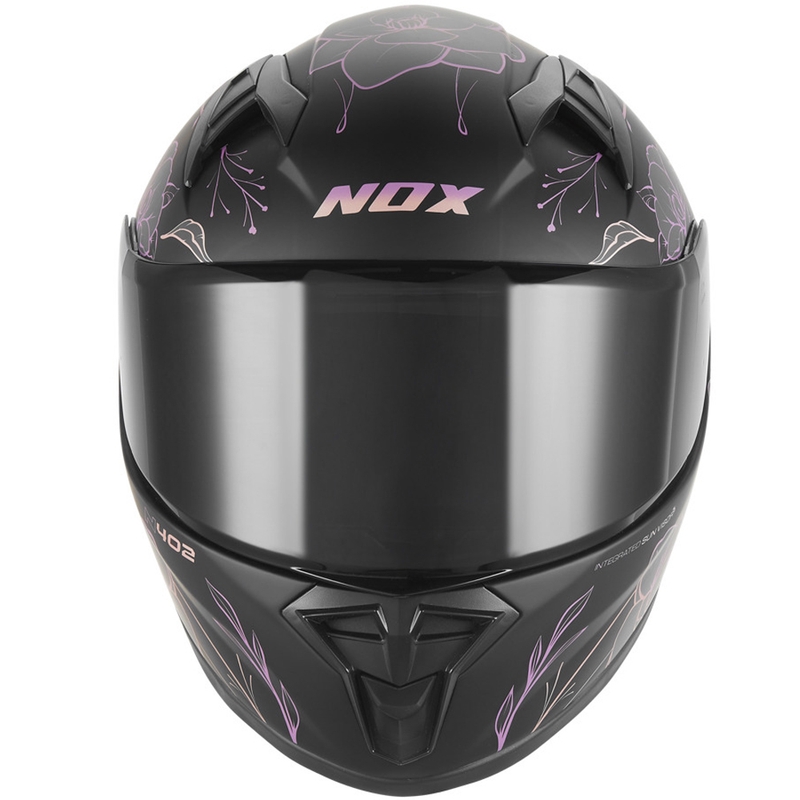 Kinder integraal motorhelm NOX N731 Spring mat zwart-roze