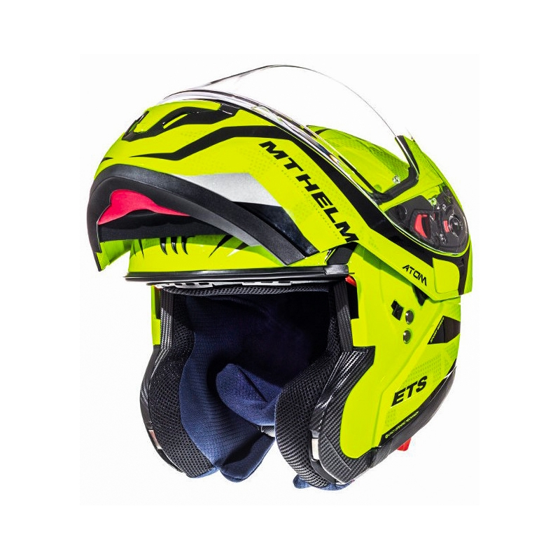 Flip-up motorhelm MT Atom Divergence fluo geel aanbieding - II. kwaliteit