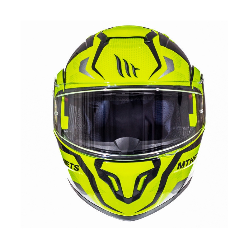 Flip-up motorhelm MT Atom Divergence fluo geel aanbieding - II. kwaliteit