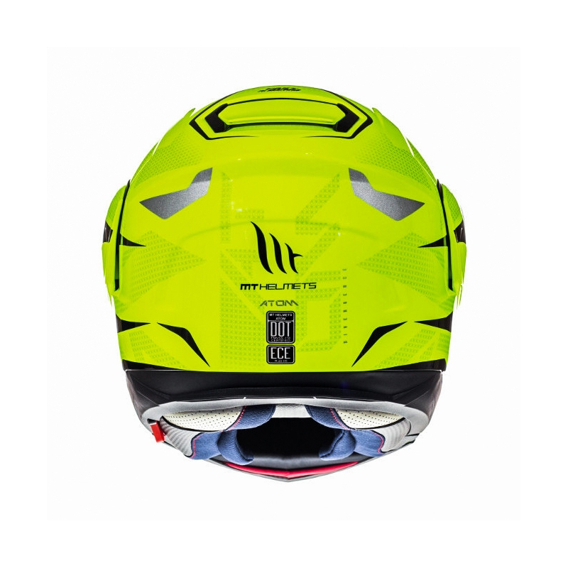Flip-up motorhelm MT Atom Divergence fluo geel aanbieding - II. kwaliteit