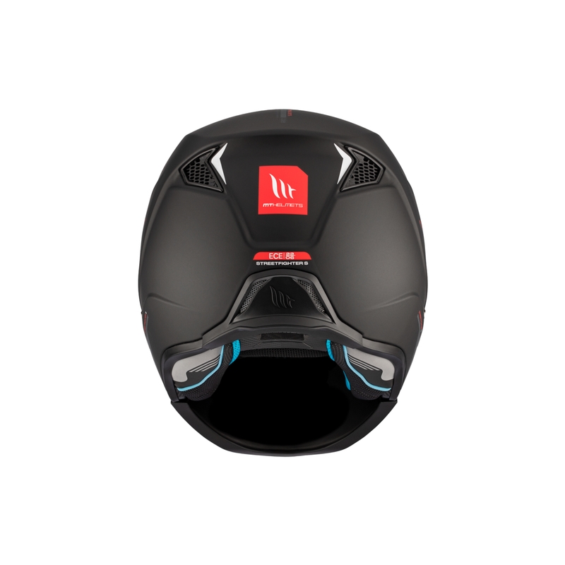 Open helm met masker MT Streetfighter SV S Solid A1 zwart mat met iridium vizier - II. kwaliteit