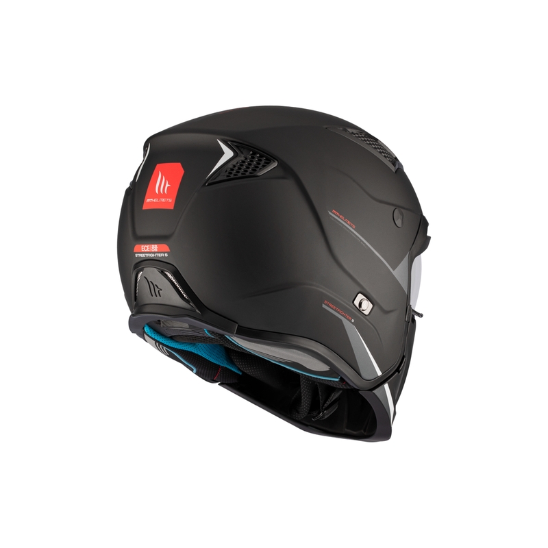 Open helm met masker MT Streetfighter SV S Solid A1 zwart mat met iridium vizier - II. kwaliteit