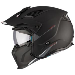 Open helm met masker MT Streetfighter SV S Solid A1 zwart mat met iridium vizier - II. kwaliteit