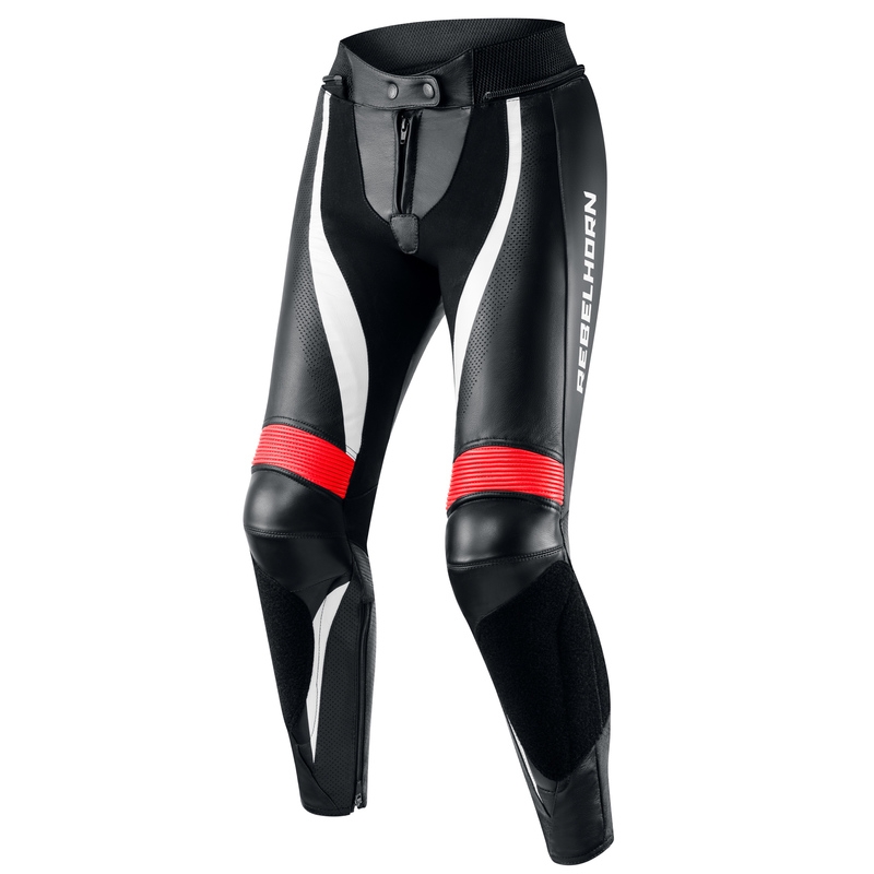 Dames motorbroek Rebelhorn Rebel wit-rood-zwart - II. kwaliteit