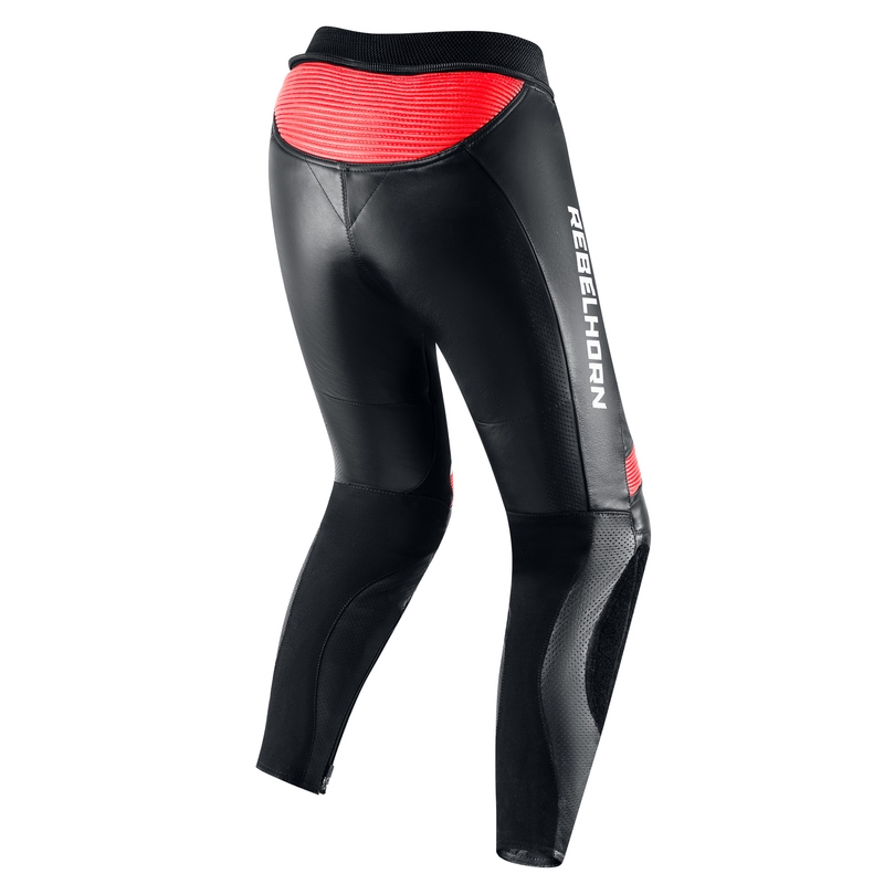 Dames motorbroek Rebelhorn Rebel wit-rood-zwart - II. kwaliteit
