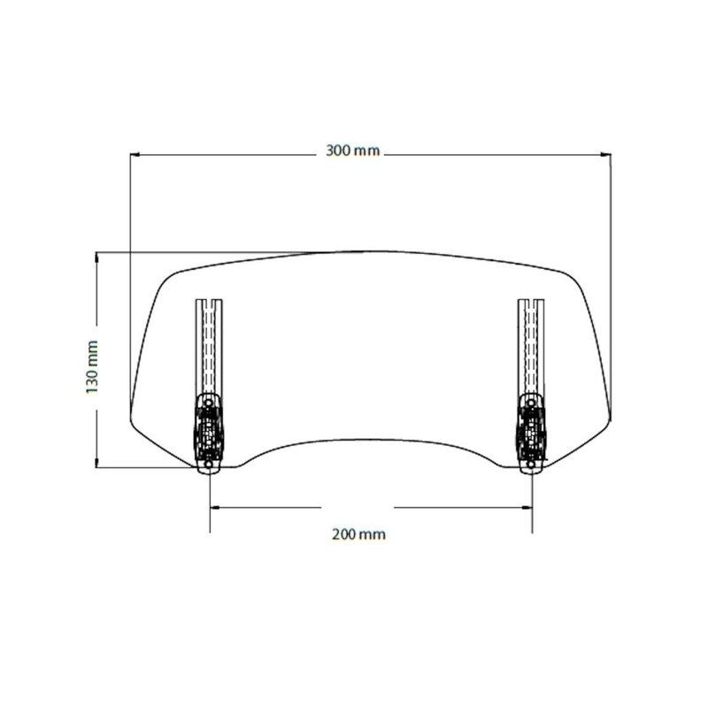 Verstelbaar plexiglas PUIG 2.0, schroefmontage, transparant - II. kwaliteit