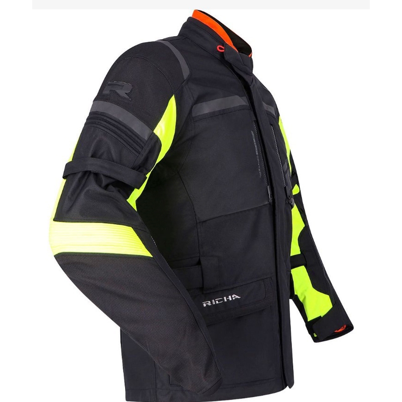 RICHA Brutus GTX motorjack zwart-fluo geel uitverkoop - 2e kwaliteit - II. kwaliteit