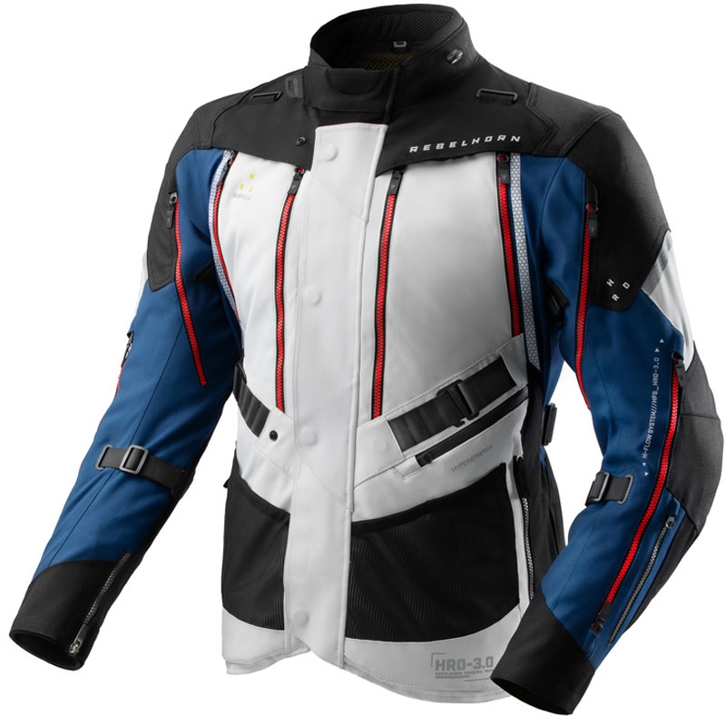 Motorjas Rebelhorn Hardy 3.0 blauwgrijsrood - II. kwaliteit