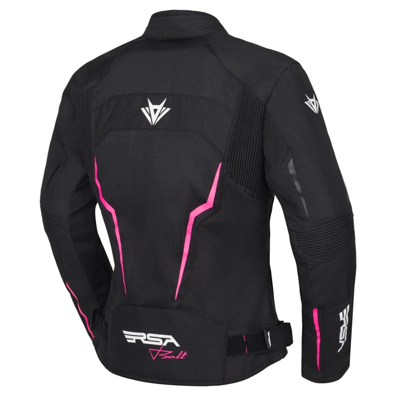 Dames motorjack RSA Bolt zwart-wit-roze 2 - II. kwaliteit