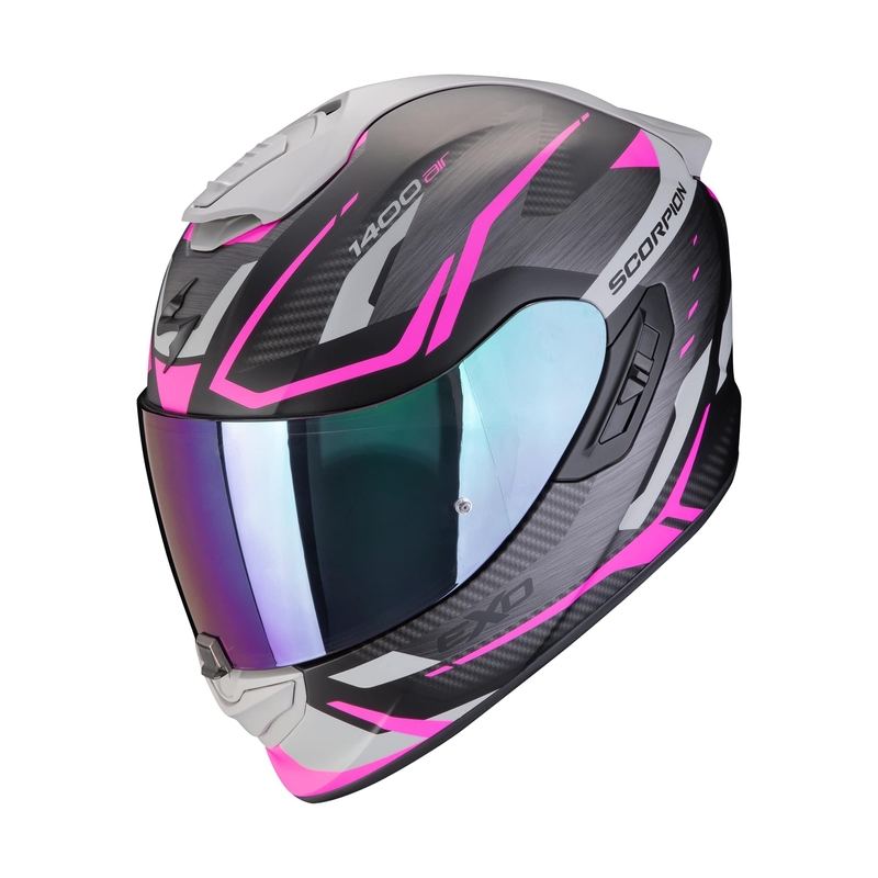 Scorpion EXO-1400 EVO II AIR ACCORD integraal motorhelm mat zwart-roze aanbieding - 2e kwaliteit uitverkoop - II. kwaliteit