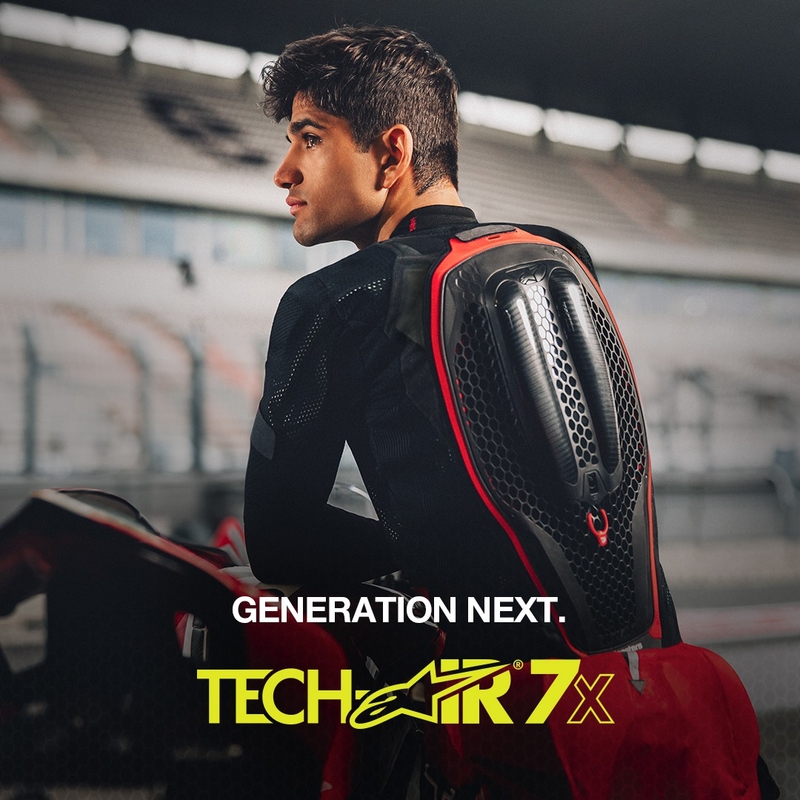Alpinestars TECH-AIR®7X System airbagvest zwart-rood - II. klasse - II. kwaliteit