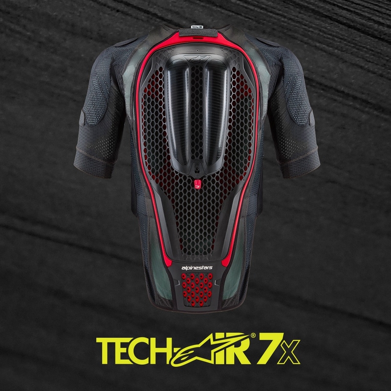 Alpinestars TECH-AIR®7X System airbagvest zwart-rood - II. klasse - II. kwaliteit