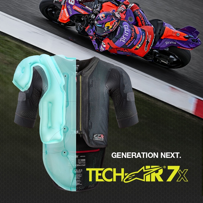 Alpinestars TECH-AIR®7X System airbagvest zwart-rood - II. klasse - II. kwaliteit