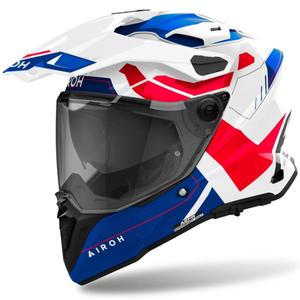Endurohelm Airoh Commander 2 Reveal glanzend blauw-rood