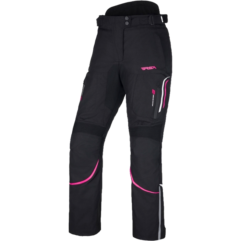Dames RSA Wasp zwart, wit en roze motorbroek