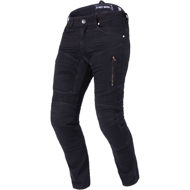 Street Racer Stretch II CE Cropped Motorjeans Zwart