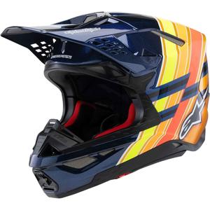Alpinestars Supertech S-M10 motorcrosshelm TROY LEE DESIGNS parelblauw-fluor oranje-geel-rood