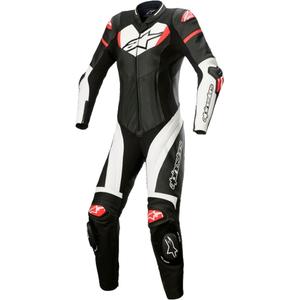 Alpinestars Vrouwelijke eendelige leren motoroverall STELLA GP PLUS 2 Zwart-Wit-Fluorood