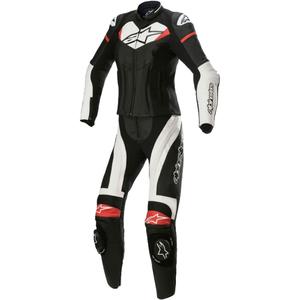 Alpinestars STELLA GP PLUS 2 Tweedelige Leren Motoroverall voor dames Zwart, Wit en Rood