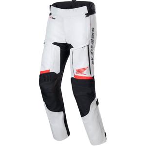 Alpinestars Bogota PRO Drystar Honda motorbroek lichtgrijs-rood fluo-zwart