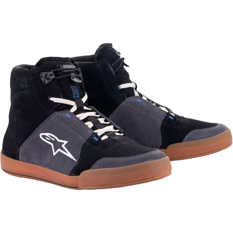 Alpinestars Chrome Zwart-Grijs-Bruin-Blauw Motorfiets Laarzen