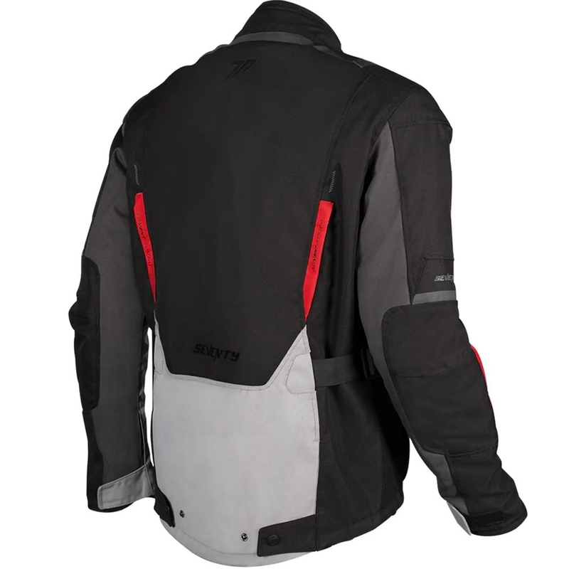Seventy Degrees SD-JT83 Tonale motorjas zwart-grijs-rood