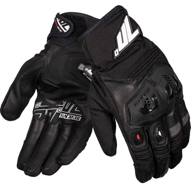 Seventy Degrees SD-N51 motorhandschoenen zwart-wit-rood