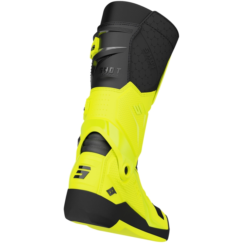 Shot Race 8 motorlaarzen fluorescerend geel