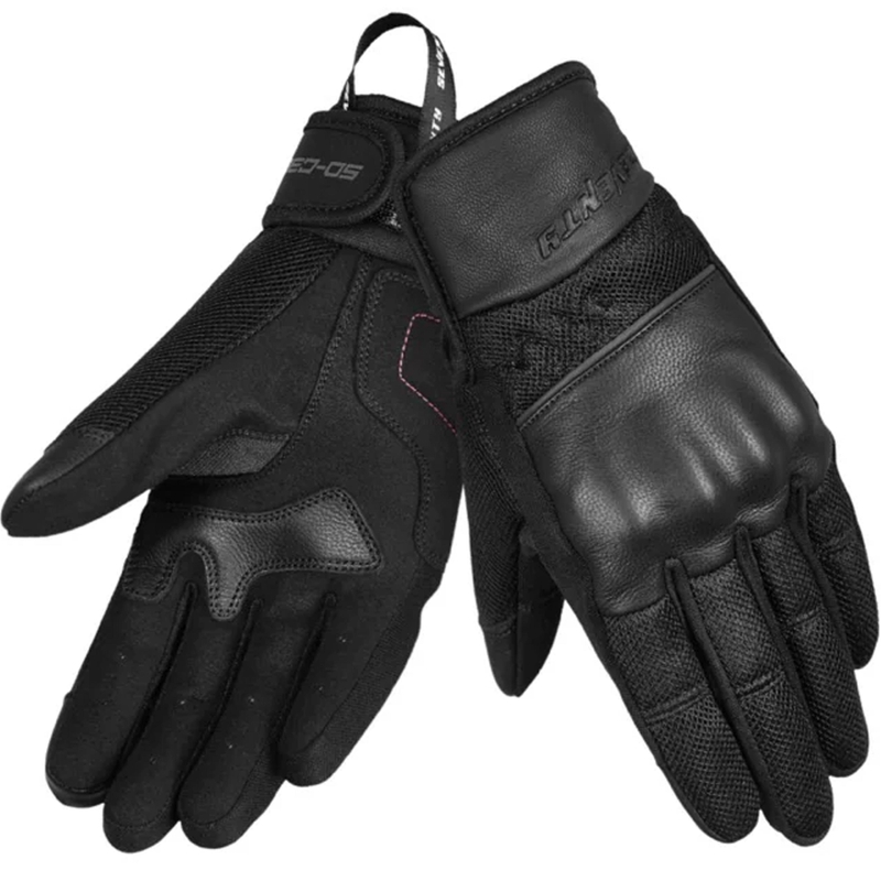 Damesmotorhandschoenen Seventy Degrees SD-C38 Icon zwart-roze