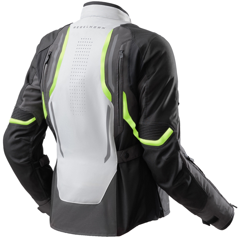 Damesjack Rebelhorn Hiker IV Zwart-Grijs-Fluo Geel