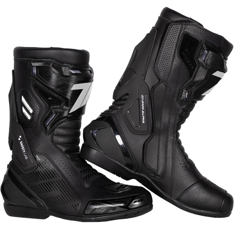 Seventy Degrees SD-BR26 Alpha motorlaarzen zwart-wit