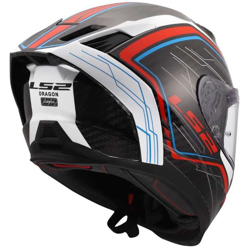 Integraal motorhelm LS2 FF807 Dragon Subic wit-blauw-rood