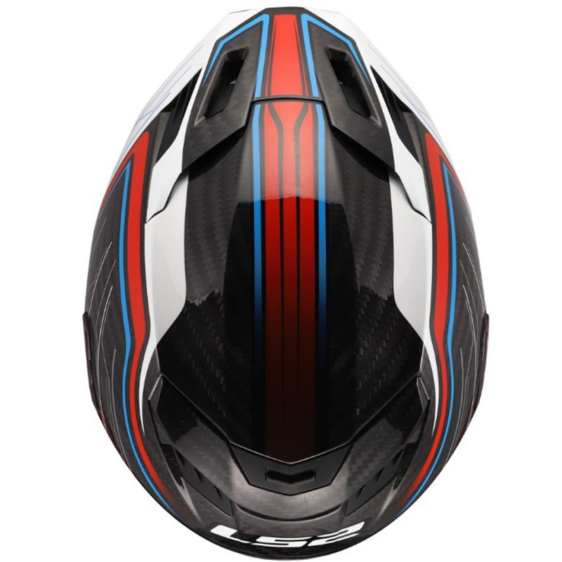 Integraal motorhelm LS2 FF807 Dragon Subic wit-blauw-rood