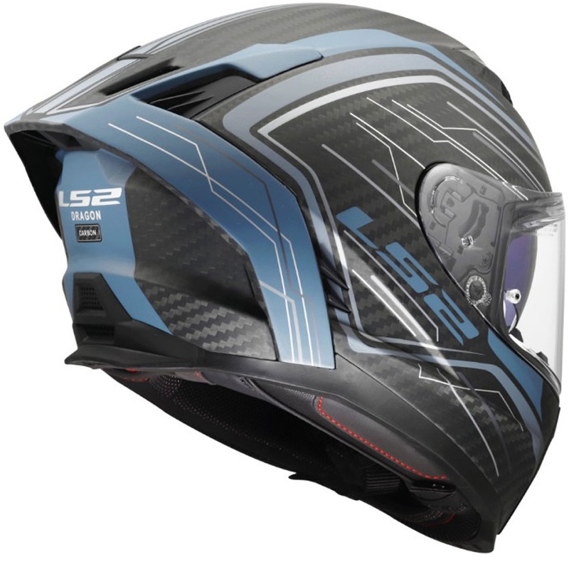 Integraal motorhelm LS2 FF807 Dragon Subic blauw-petrol