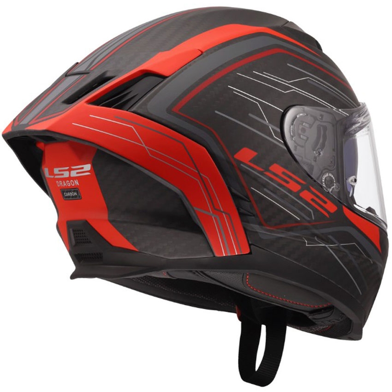 Integraal motorhelm LS2 FF807 Dragon Subic rood