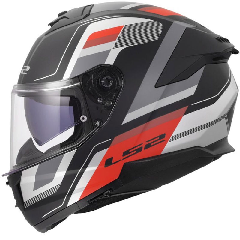 Integraal motorhelm LS2 FF808 Stream II Vintage matzwart-grijs-rood