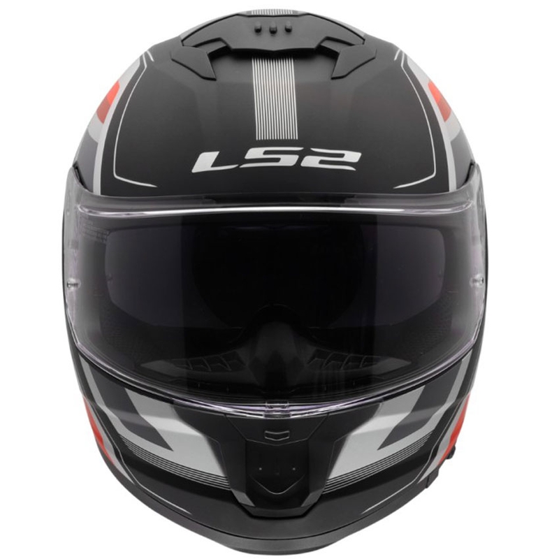 Integraal motorhelm LS2 FF808 Stream II Vintage matzwart-grijs-rood