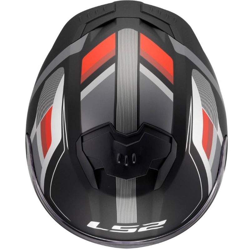Integraal motorhelm LS2 FF808 Stream II Vintage matzwart-grijs-rood