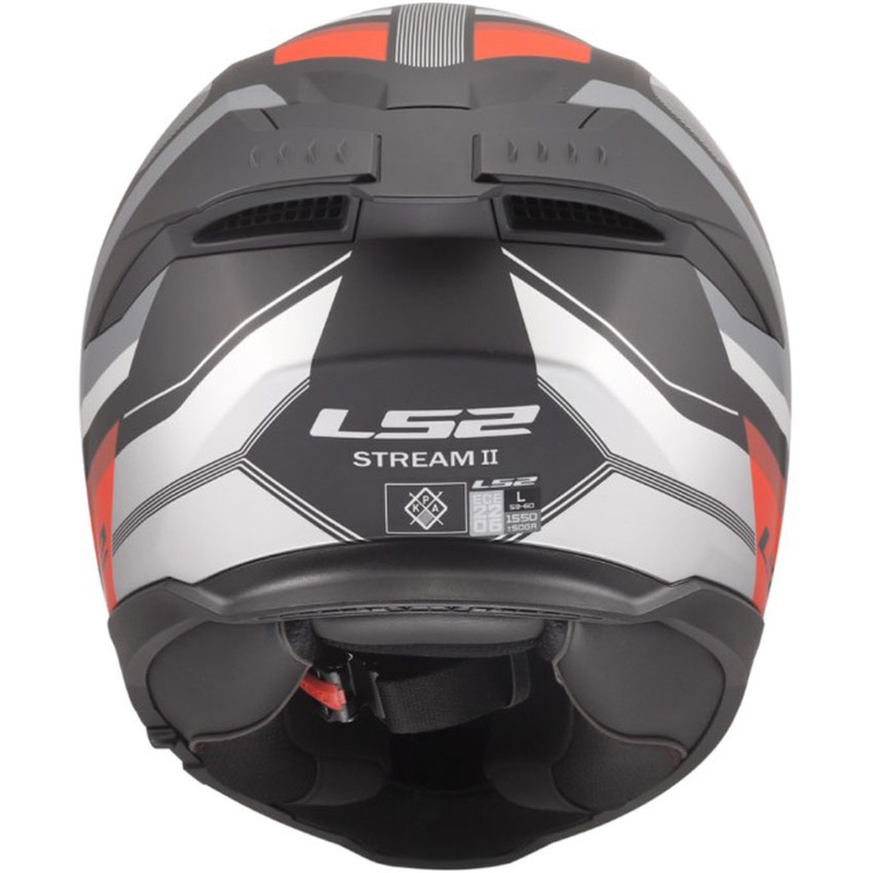 Integraal motorhelm LS2 FF808 Stream II Vintage matzwart-grijs-rood