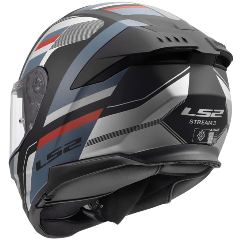 Integraal motorhelm LS2 FF808 Stream II Vintage zwart-petrol