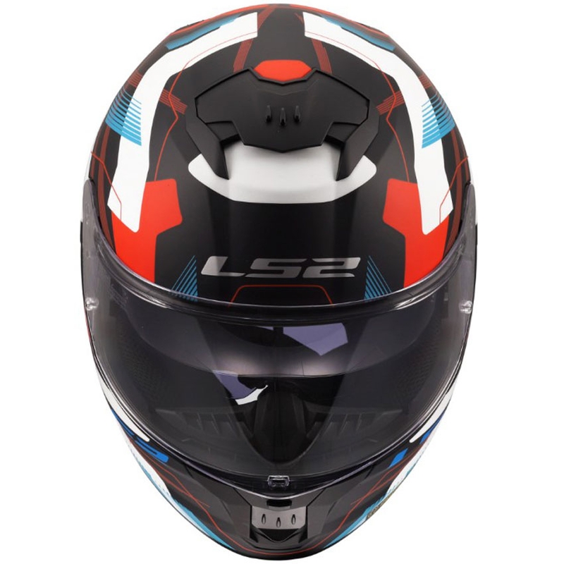 Integraal motorhelm LS2 FF808 Stream II Mika mat wit-blauw