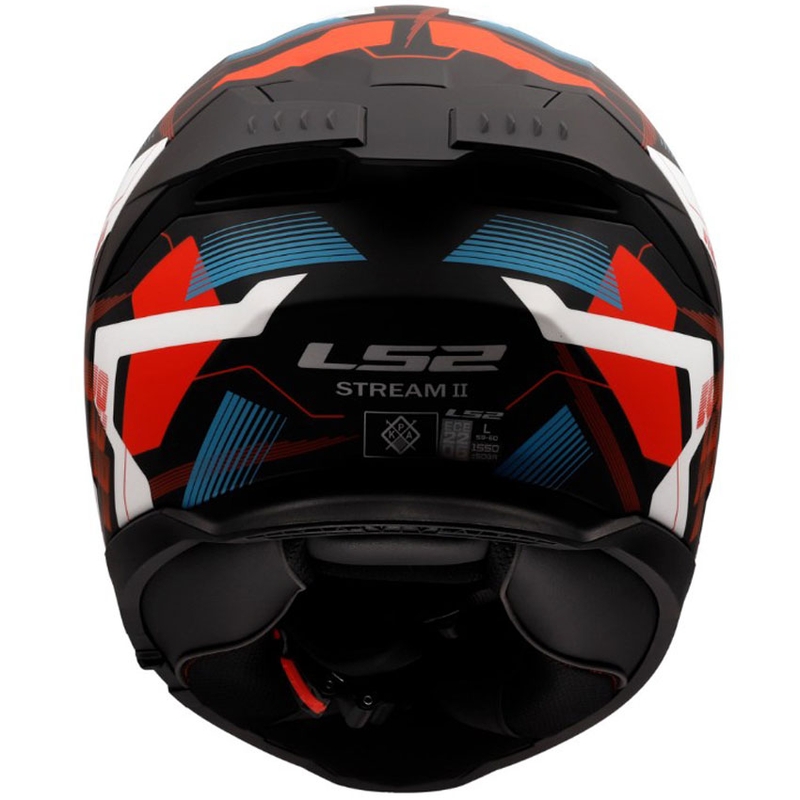 Integraal motorhelm LS2 FF808 Stream II Mika mat wit-blauw