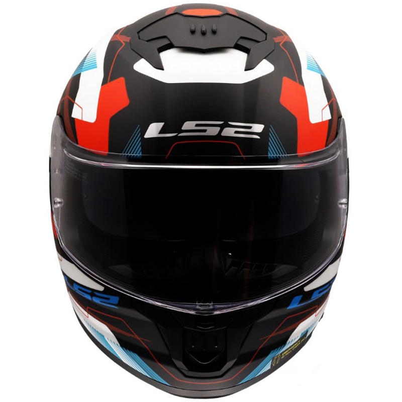 Integraal motorhelm LS2 FF808 Stream II Mika mat wit-blauw
